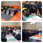 مراسم تشییع شهید گمنام در مدرسه رستگاران اراک