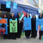 برپایی غرفه استکبار ستیزی توسط دانش آموزان عضو انجمن اسلامی شهر اراک