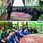 بازدید حدود ۴۰۰ نفر از دانش اموزان مدرسه از نمایشگاه مدرسه انقلاب / دبیرستان شکرایی - اراک